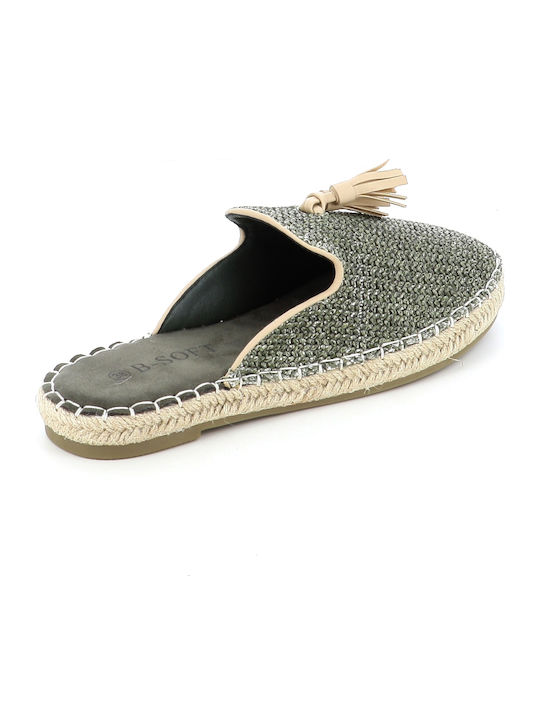 Flat Mules σε Πράσινο Χρώμα