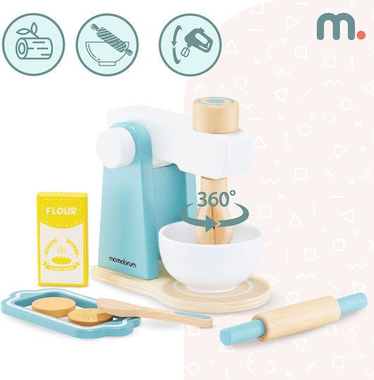 Mamabrum Aparat electrocasnic pentru copii Mixer cu accesorii din lemn pentru 3+ ani ani