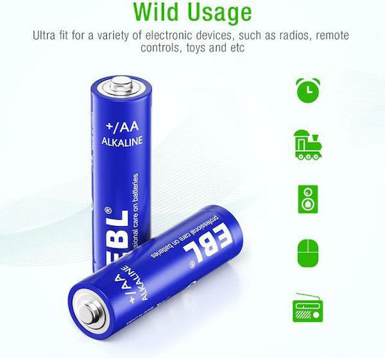EBL Alkaline Batteries AA 1.5V 4pcs