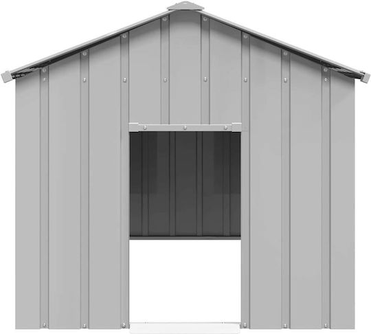 vidaXL Roof Dog House Large Metallic Outdoor Gray 114xx101cm
