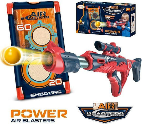 Air Blasters Rifle Scope 12 Eva Foam Balls Target 52x30x47 Cm