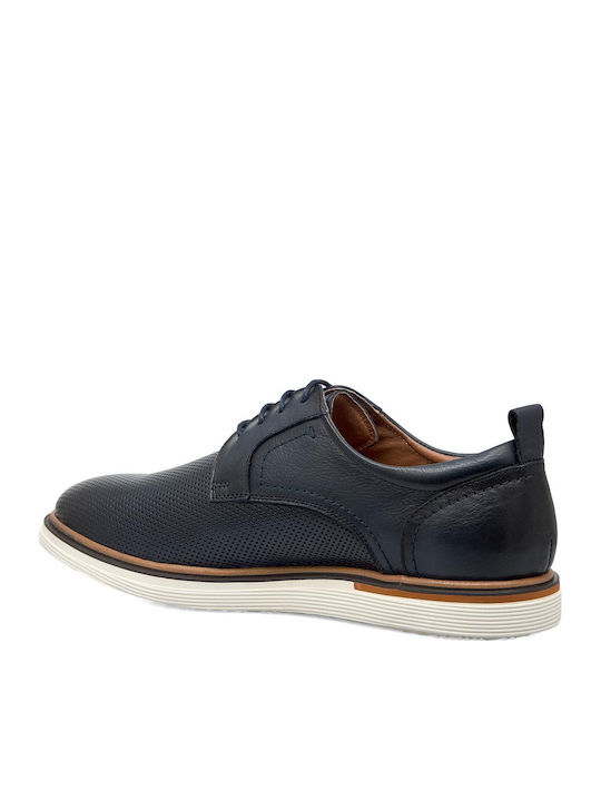 Men's Leather Casual Shoes Blue