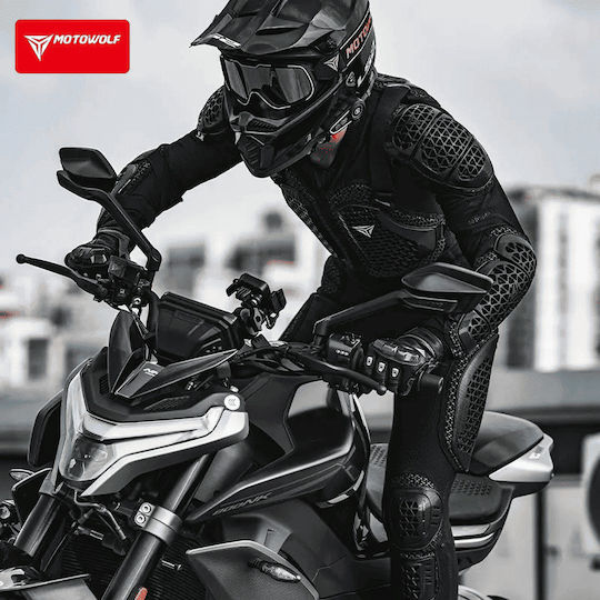Armură pentru motocicletă certificată Motowolf – Protecție Nivel 2 Stradă Off-road Atv Bicicletă