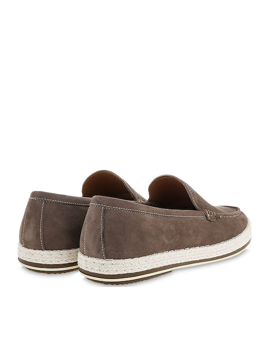 Δερμάτινα Ανδρικά Loafers σε Καφέ Χρώμα