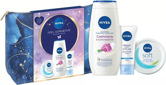 Nivea Feel Gorgeous Σετ Περιποίησης για Ενυδάτωση & Καθαρισμό Σώματος 4τμχ