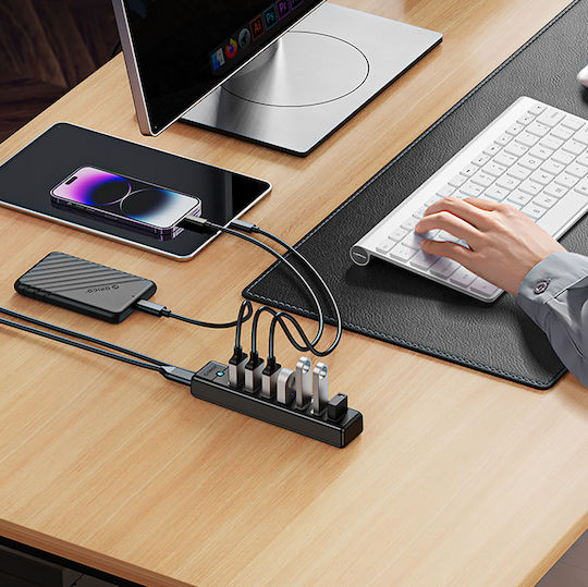 Orico Хъб 7 Порта USB 3.0 с Връзка USB-A