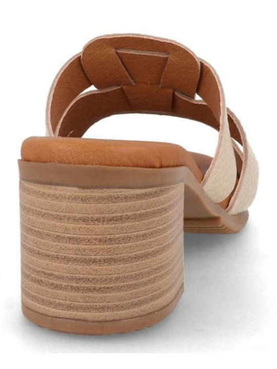Leder Sandalen Beige