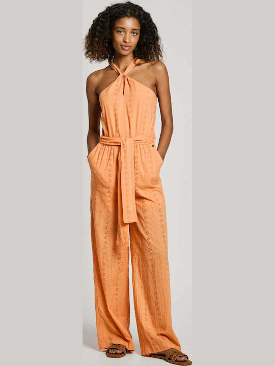 Edith Women's Sleeveless One-piece Suit Orange