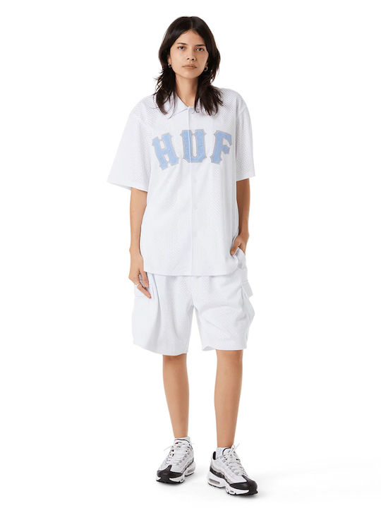 Arch Mesh Button Up Κοντομάνικο Πουκάμισο White