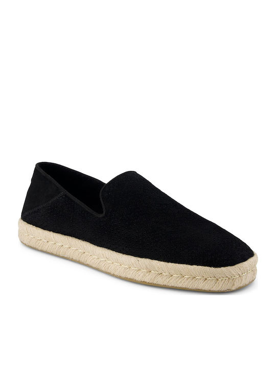 Santiago Suede Men's Espadrilles in Black Color