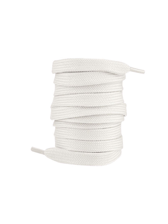 Bergal Sneaker Schnürsenkel Weiß 140cm Flache Schnürsenkel 140 Zentimeter Farbe Weiß Breite 7 mm Aus Strapazierfähigem Polyester