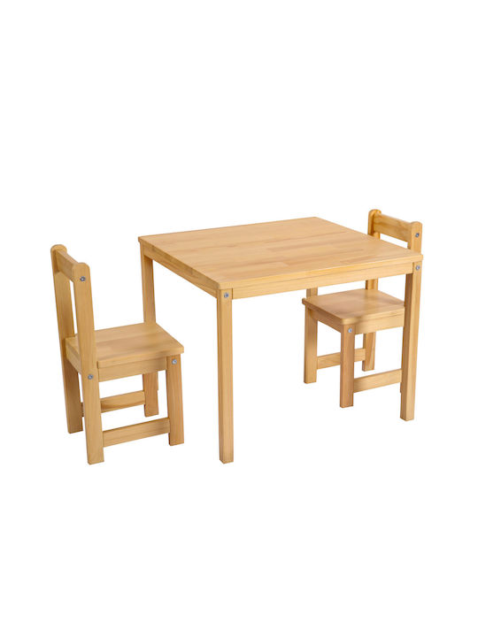 Kids Table and Chairs Set for Painting made of Wood Affetto