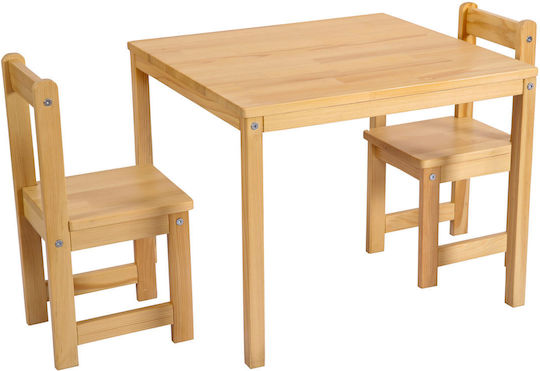 Kids Table and Chairs Set for Painting made of Wood Affetto