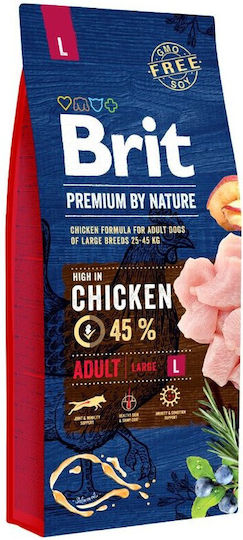 Brit 15kg Dry Food for Adult Dogs with Chicken