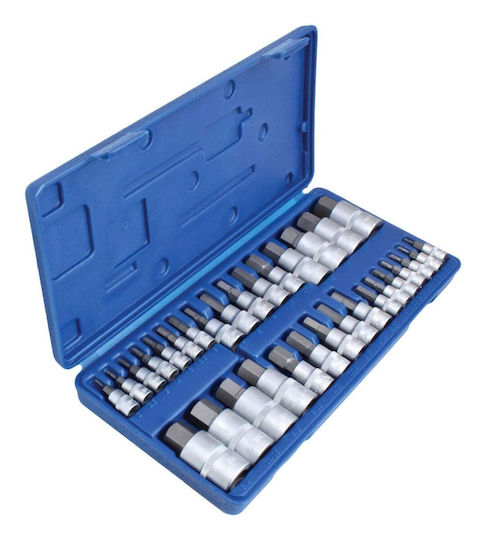 Set de chei tubulare Allen Hex 1/4" 3/8" 1/2" 2-19mm 32 bucăți