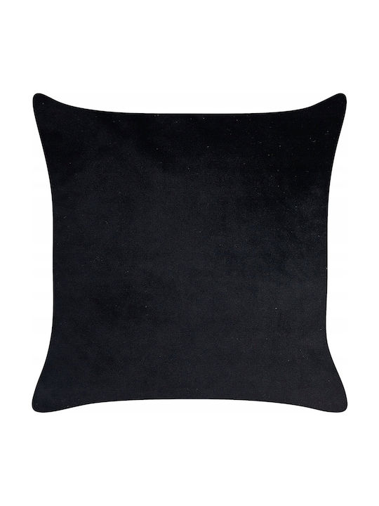 Beliani Velvet Decorative Pillow Case Black 45x45cm