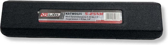 KB Global Δυναμόκλειδο Καρέ 1/4" Ροπής 5-25 Nm