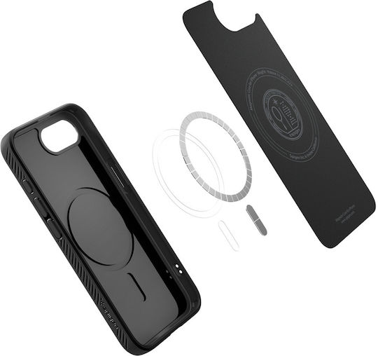 Spigen Liquid Air Заден Калъф Силиконов 0.3mm Черен (iPhone 17e / 16e)