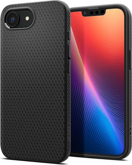 Spigen Liquid Air Заден Калъф Силиконов 0.3mm Черен (iPhone 17e / 16e)