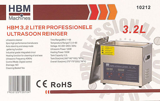 HBM Machines Ultraschallreiniger 3.2Es