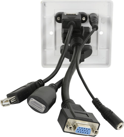 Av Link Wall Plate Usb-a Hdmi Vga 4k 122.395uk