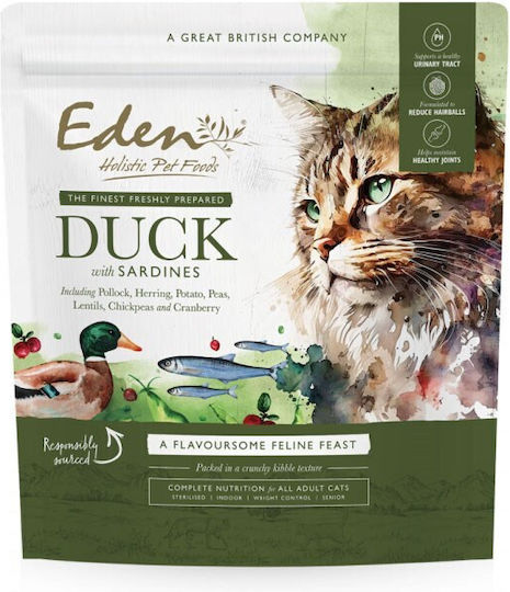 Eden Суха Котешка Храна с Патица 1.5кг
