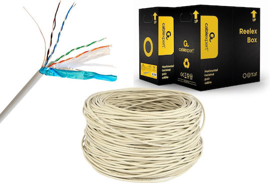 Gembird U/UTP Cat.6 (Gigabit) Καλώδιο Δικτύου Ethernet χωρίς ακροδέκτες 305m Γκρι