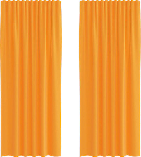 vidaXL Perdele Fereastră Cu Coafură Portocalii 140x245cm vidaXL Perdele Fereastră Cu Coafură Portocalii 140x245cm