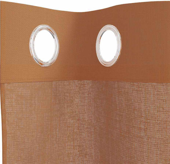 vidaXL Σετ Κουρτίνες με Τρουκς Πορτοκαλί 140x225εκ.