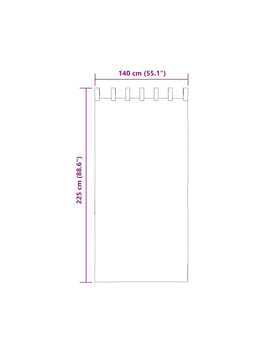 vidaXL Комплект Пердета И Завеси За Прозорец С Презрамки Тюркоазени 140x225см
