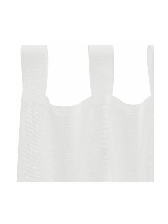 vidaXL Curtain Window with Tab Top White 4102242 140x175cm