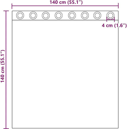 vidaXL Set Perdele Fereastra Cu Capse Portocalii 140x140cm