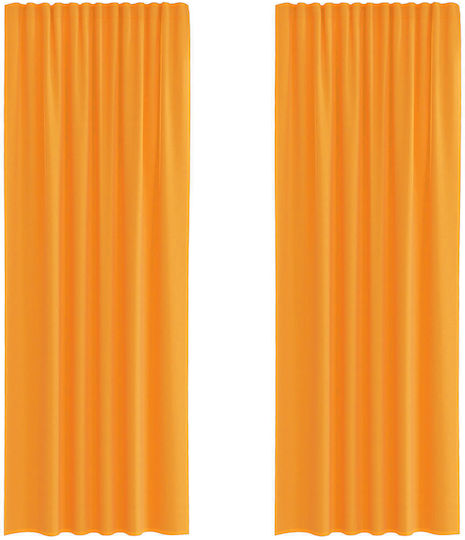 vidaXL Perdele Cu Coafură Portocalii 140x260cm vidaXL Perdele Cu Coafură Portocalii 140x260cm