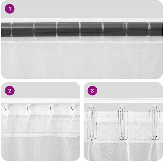 vidaXL Set Curtains with Pencil Pleat Voile Orange 140x260cm