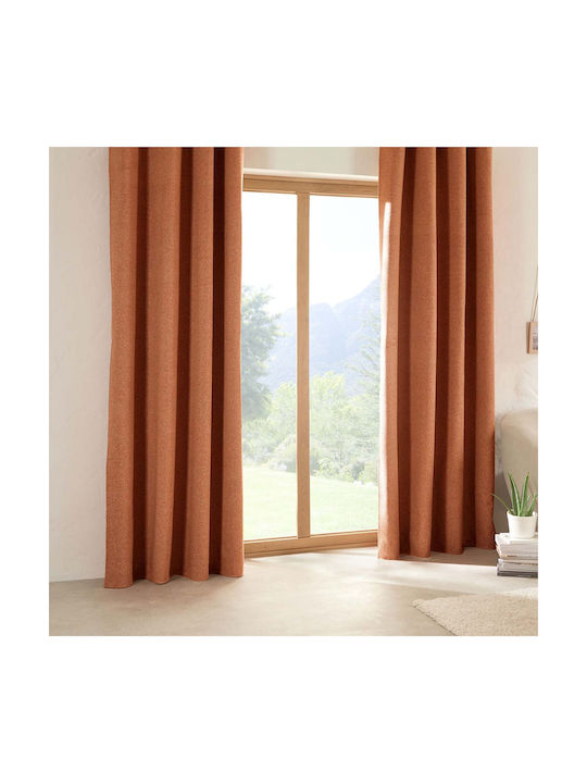 Atmosphera Blackout Curtain with Grommets Soana Orange 140x260cm