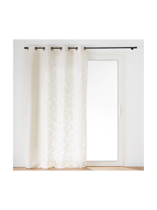 Atmosphera Perdea Cu Capse Linen Effect Ecru 140x260cm