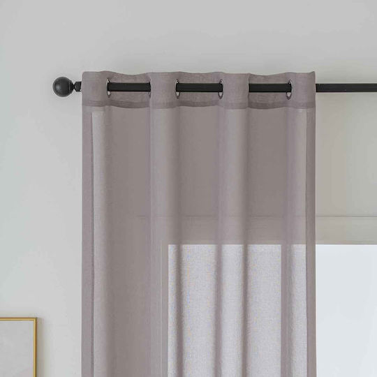 Beauty Home Κουρτίνα με Τρουκς Sharp Art 8448 Μωβ 140x270εκ.