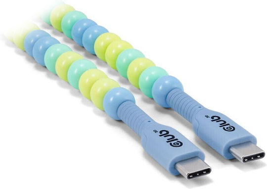 Club3D USB 2.0 Cable USB-C male - USB-C 60W PD Μπλε 2m CAC-3011