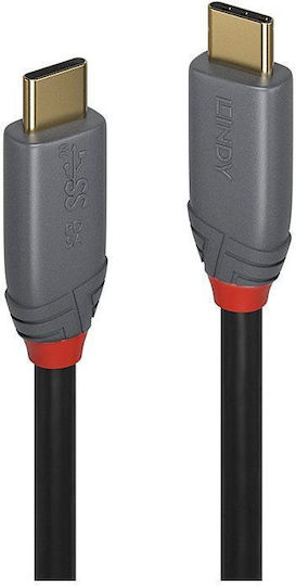 Lindy USB 3.2 Video Cable USB-C male - USB-C 100W PD Μαύρο 2m 36903