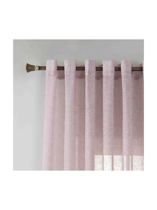 My Home Luxury Perdea cu Capse A6023-27 Roz 270x290cm