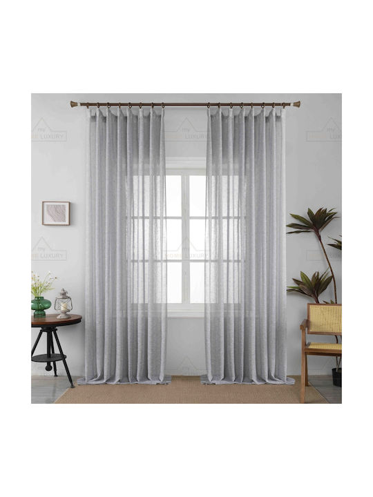 Homeone Perdea cu Coafură 6023-43 Gri 290x300cm