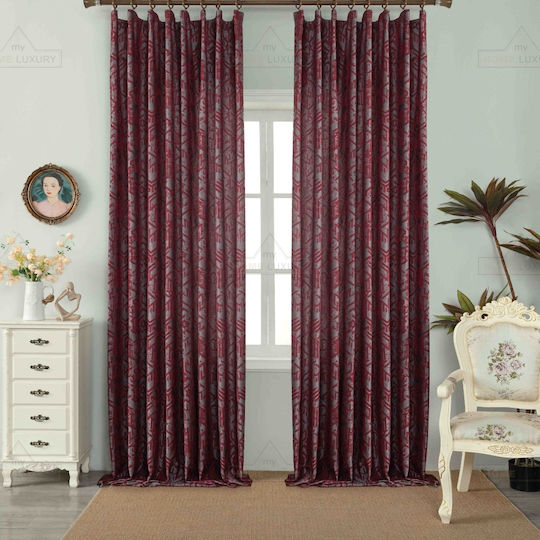 Homeone Burgundy Pencil Pleat Curtains 270x285cm