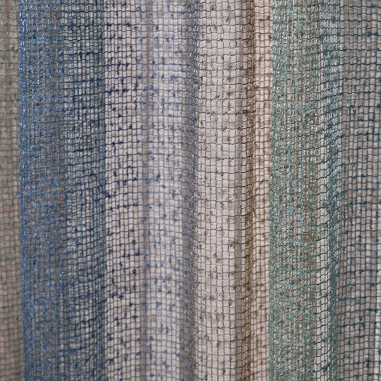 Viopros Curtain with Pencil Pleat Light Blue 140x270cm