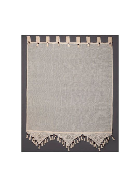 Silk Fashion Κουρτίνα με Τιράντες 2003/1 Ecru 130x240εκ.