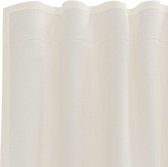 vidaXL Σετ Κουρτίνες με Τρέσα Voile Μπεζ 140x260εκ.