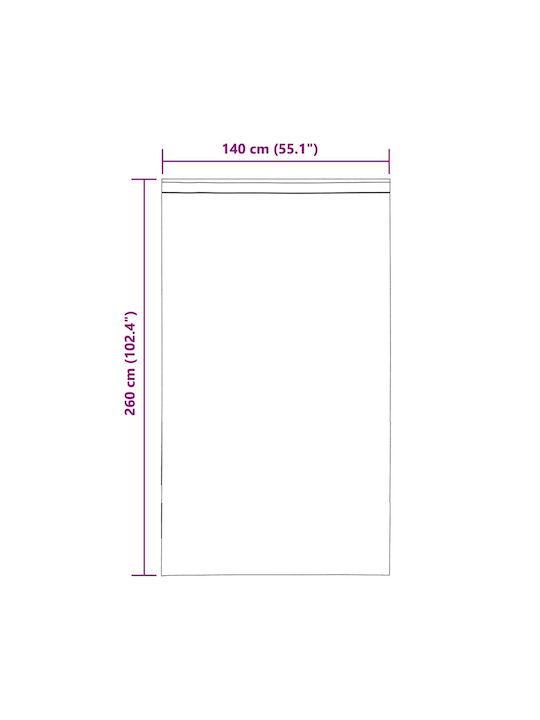vidaXL Σετ Κουρτίνες με Τρέσα Μαύρες 140x260εκ.