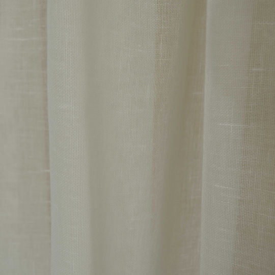 Decocraft Curtain with Pencil Pleat Linenlook Ecru 140x270cm
