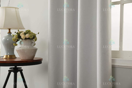 Lucktora Curtain with Grommets White 270x265cm
