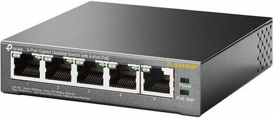 TP-LINK TL-SG1005P v5 Unmanaged L2 PoE Switch με 5 Θύρες Ethernet