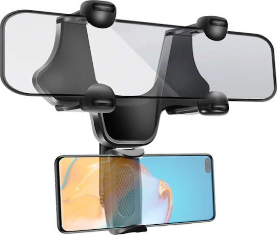 Naxius Holder Mirror Suport Auto pentru Telefon cu cârlige reglabile Neagră